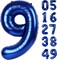 40-Inch Night Blue Number 9 Balloon – Jumbo Giant Mylar Foil Balloon for 9th, 19th, 29th, 39th, 49th, 99th Birthday, Anniversary, and Party Decorations (Night Blue)
